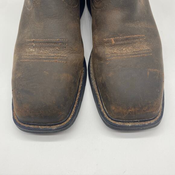 Ariat Krista Brown Leather Calf Height Boots Cowboy Steel Toe Women's size 7.5 - Picture 3 of 12